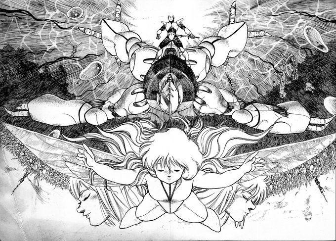 ワシのオーラ力を測定する方法はないものか。
ダンバイン。たぶん30年以上前に描いた絵だと思います。原画の折り目もついてますね(笑)
Is there any way to measure my aura power?  Dunbine. I think this was probably drawn over 30 years ago. There are even creases from the original (lol). 