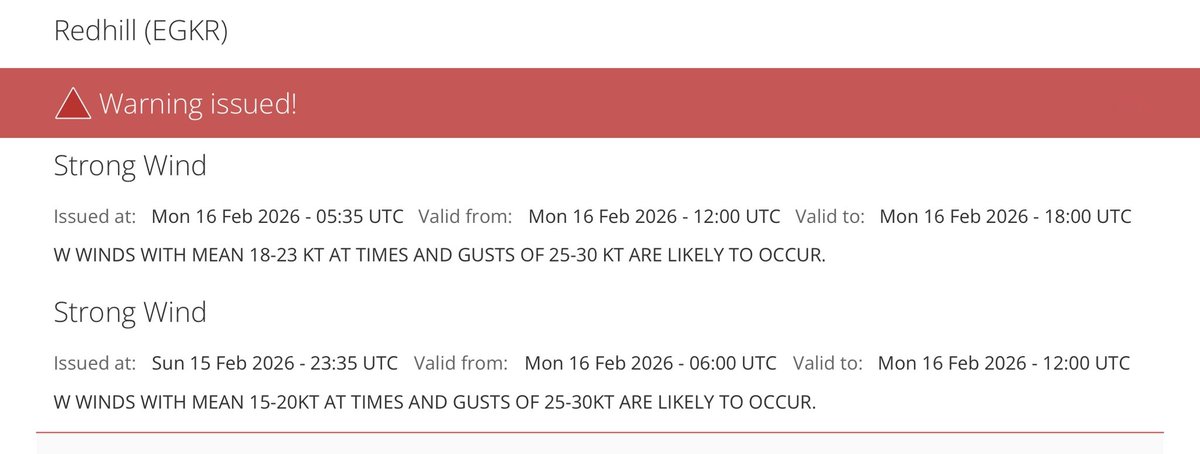 ⚠️ Strong wind warning issued. 💨