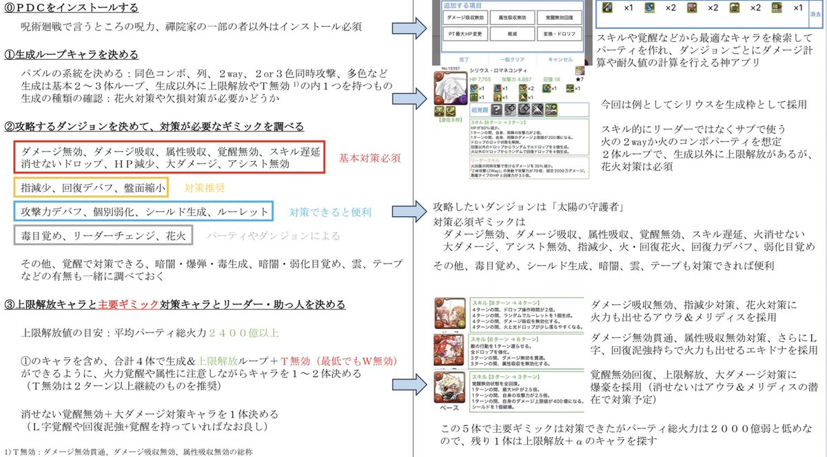 pad_nanaminn's tweet photo. 編成の作り方たまに聞かれるから作り方を作ってみた
これでみんなも自分だけの編成を作ってパズドラをもっと楽しもう！ https://t.co/wWFNCJQPF4