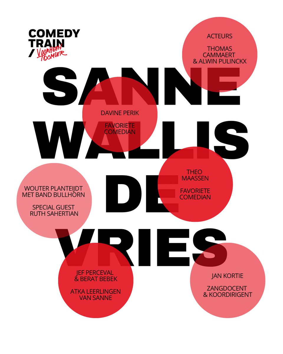 clubToomler's tweet image. Highlight! Deze woensdag, 18 feb, Sanne Wallis de Vries presenteert! ❤️‍🔥

Een avond gevuld met de vruchten van haar bezigheden naast stand-upcomedy! Bekijk de line-up &amp;amp; kom langs! 

Kaarten via Comedytrain.nl/Tickets 

#Comedytrain #Comedyclub #Kleinkunst #Westergas