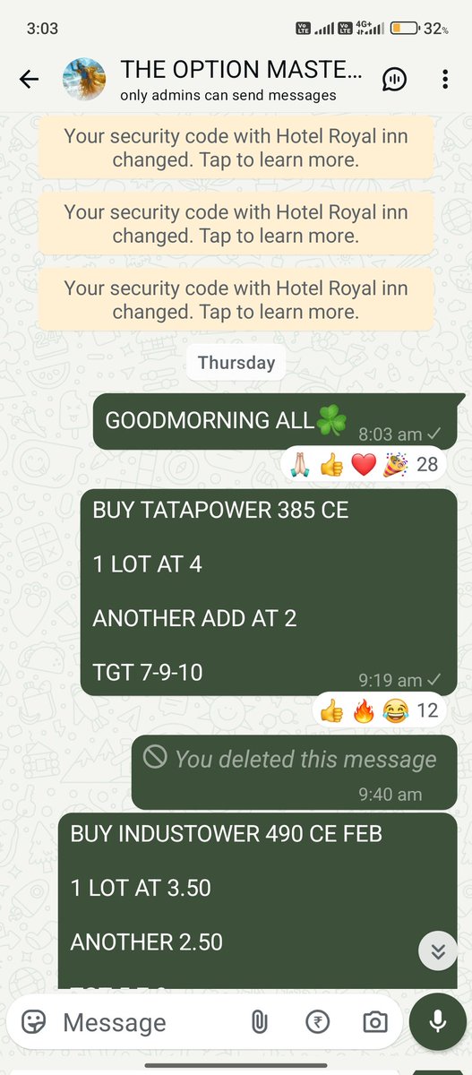 TheMaster8383's tweet photo. #TATAPOWER 385 CE GIVEN 

AVRAGE 3 TO 5.70....🎯🎯🚀

ITS @2X NEAR BLASTTT 💥💥

#MONEYRAINS CONTINUE 💲 https://t.co/mTDWeFbLzW