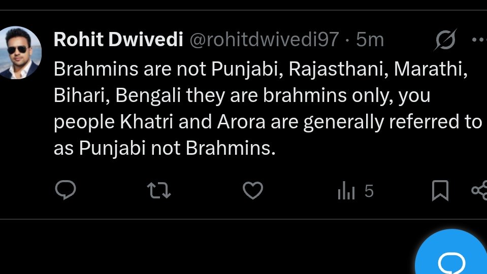 Haha. 😂  

Good. Exactly what I want . Only khatri and arora are punjabi

<a href="/PBBrom/">GarudDhwaj</a>    <a href="/punjabkibaat/">Asli Punjabi</a>  you are not punjabi. 

 Band kardo apni dramabaazi. 

You are also paiyye same as pandey dwivedi sengar🤡
