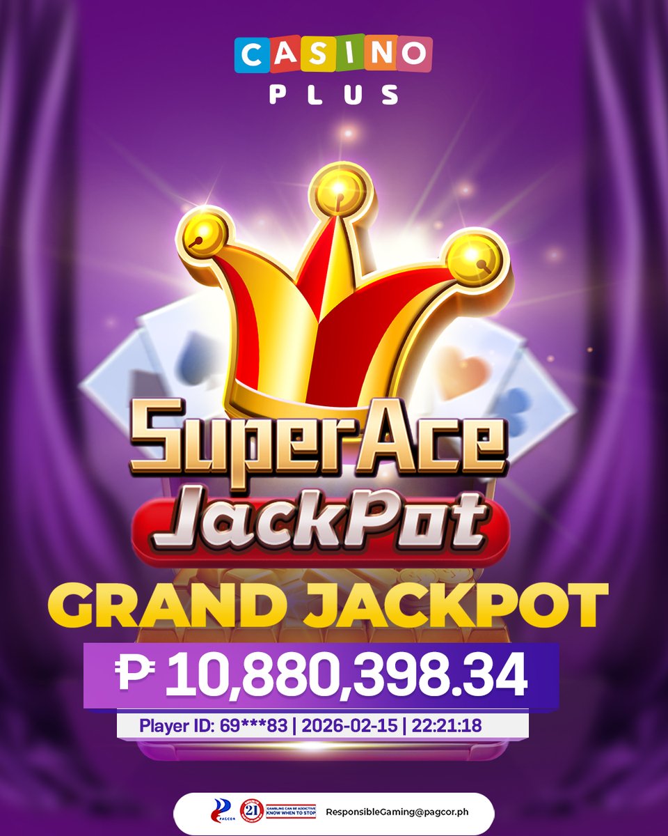 casinoplusph's tweet photo. ๐จ SUPER ACE JACKPOT ALERT! ๐จ
Isang lucky player ang nanalo ng Grand Jackpot na โฑ10,880,398.34 kahapon, February 15. Congratulations, Player (ID:***6183) ๐
Baka ikaw na ang sunod na maging milyonaryo. Basta tandaan, keep it fun and game responsibly!
#SuperAce #GrandJackpot #CasinoPlusPH