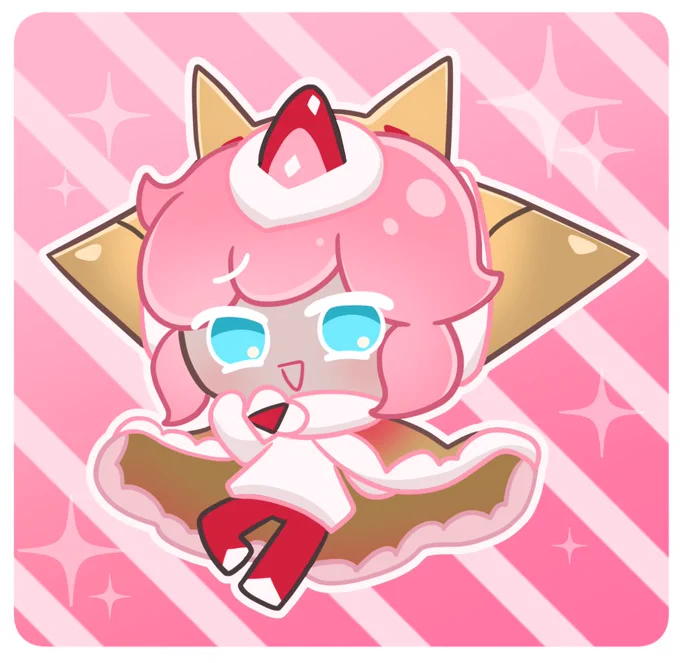 苺クレープ味クッキーかわいい #CRK #strawberrycrepecookie