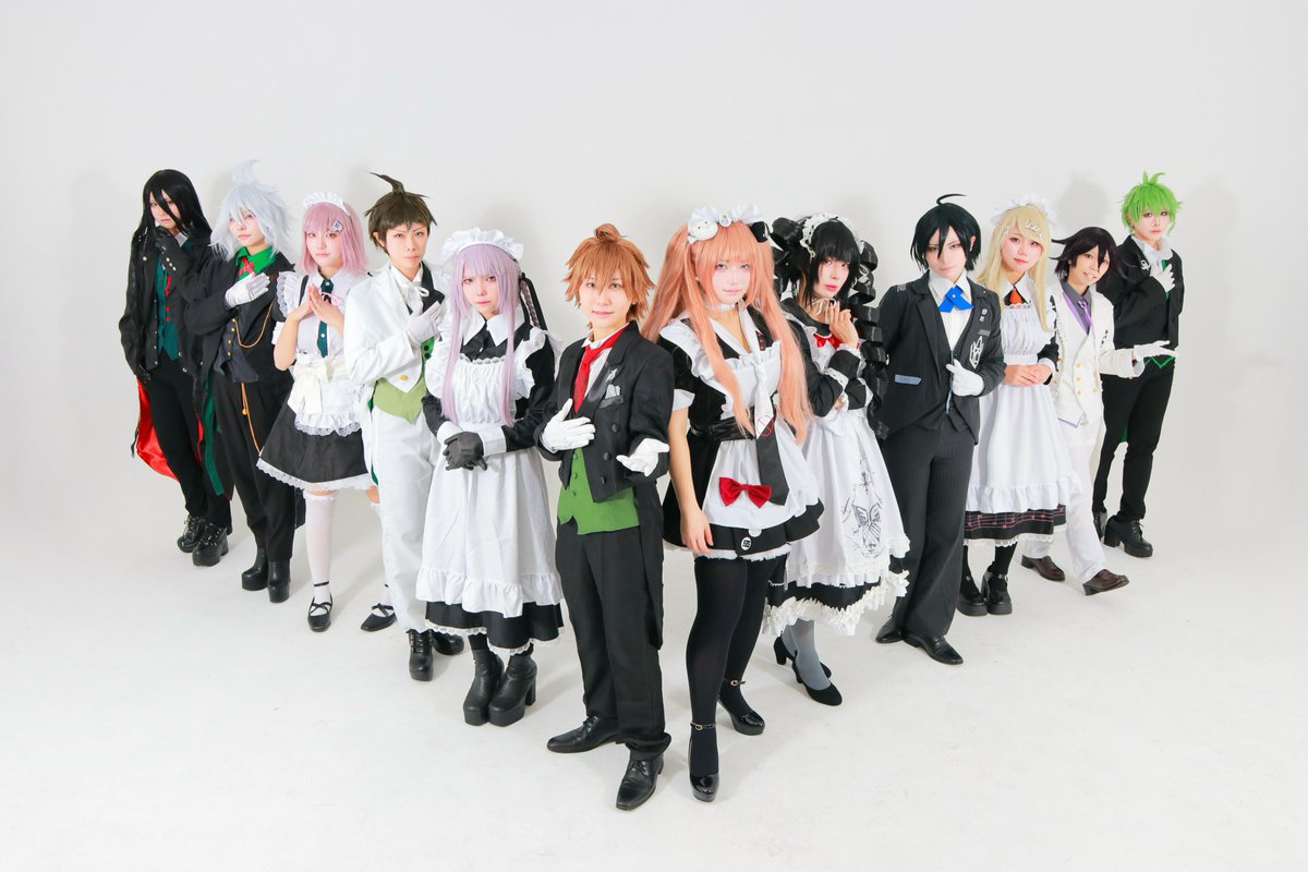 sakichi682's tweet photo. 【コスプレ】 
ダンガンロンパ /マルイコラボ衣装
photo…白子杏さん(@k_iiiii_k)
#1124論破執事メイド併せ https://t.co/z6GJzr1vrg