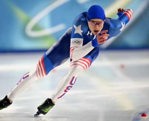 今回のオリンピックのスピードスケートアメリカ代表のユニフォームが