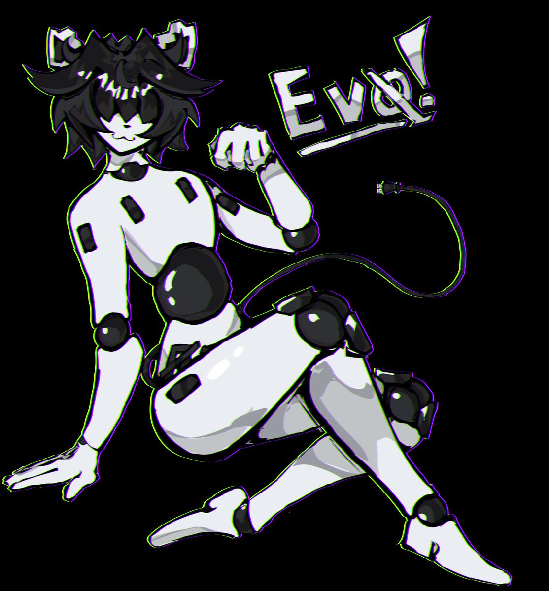that cat android again #oc #digitalart #artmoots