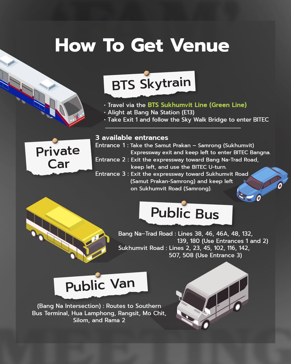 แนะนำวิธีการเดินทางมาร่วมงาน 🛞

2026 G-DRAGON FAM MEETING IN BANGKOK
[FAM+ILY : FAMILY : FAM I LOVE YOU]
📆  วันที่ 21 - 22 กุมภาพันธ์ 2569
📍 BITEC Event Hall 98-99

🔗  ซื้อบัตรและอ่านรายละเอียดเพิ่มเติมได้ที่: thaiticketmajor.com/concert/2026-g…
และจุดจำหน่ายของ ThaiTicketMajor