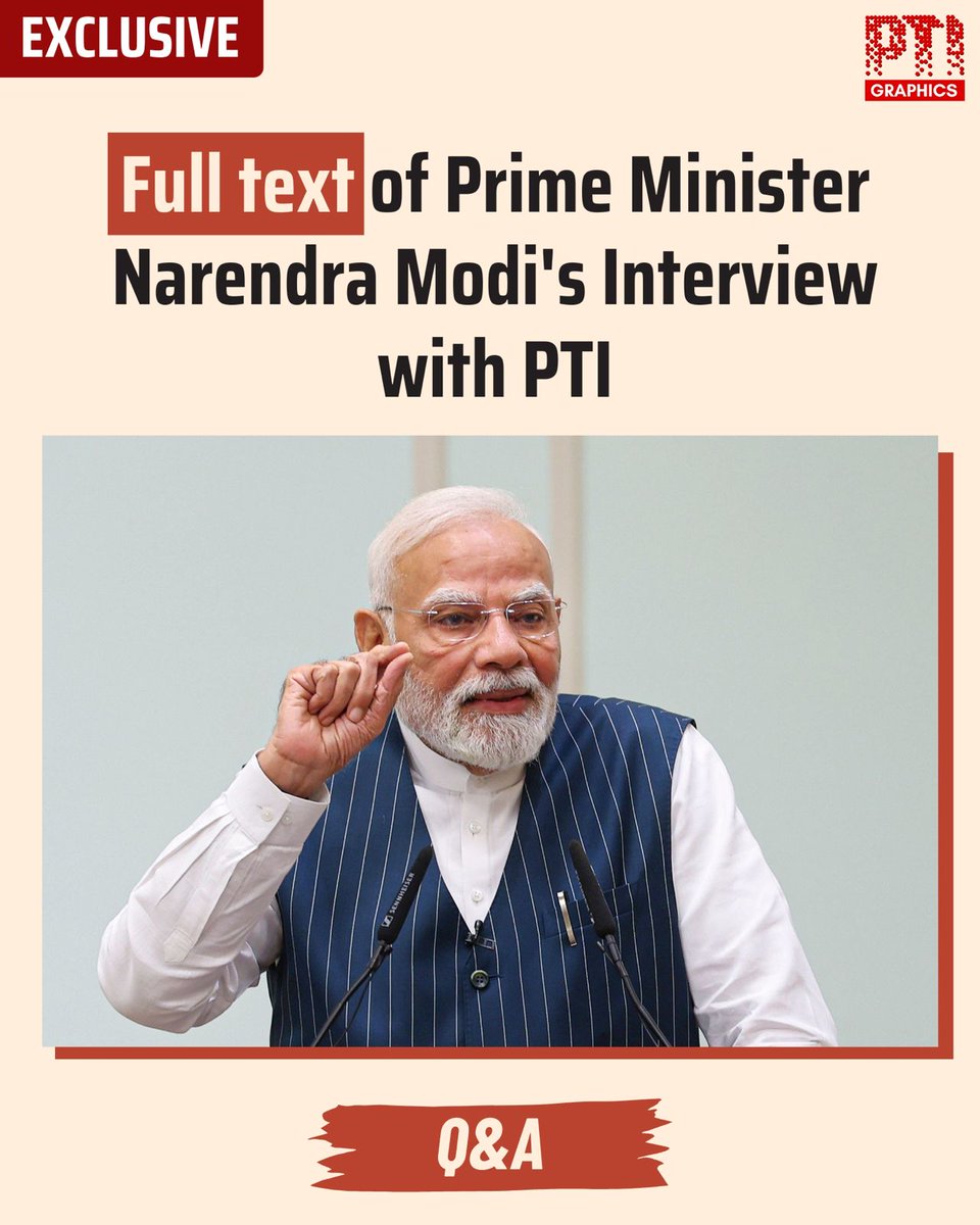BJMM4Kerala's tweet photo. 𝗣𝗠 𝗠𝗼𝗱𝗶'𝘀 𝗘𝘅𝗰𝗹𝘂𝘀𝗶𝘃𝗲 𝗜𝗻𝘁𝗲𝗿𝘃𝗶𝗲𝘄 @PTI_News
Full Q&A text of Prime Minister Narendra Modi’s (@narendramodi) interview with PTI
READ: https://t.co/2M5OvXlBRK…
#PMModiInterviewWithPTI
#PMModi https://t.co/bbYeMokVxn