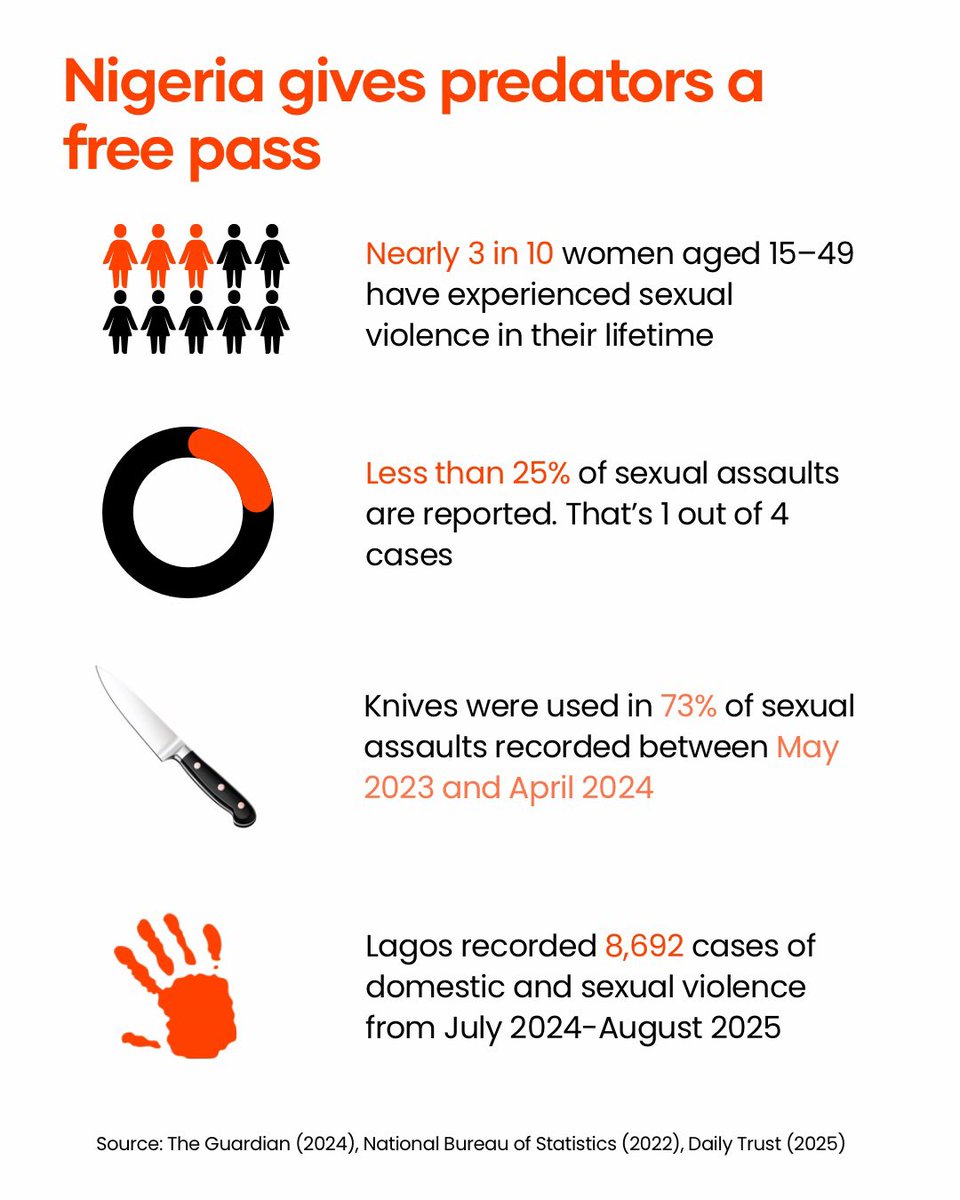 Nigeria is facing an active war on women. In just the last 12 months, there have been 1.4 million victims of sexual crime.