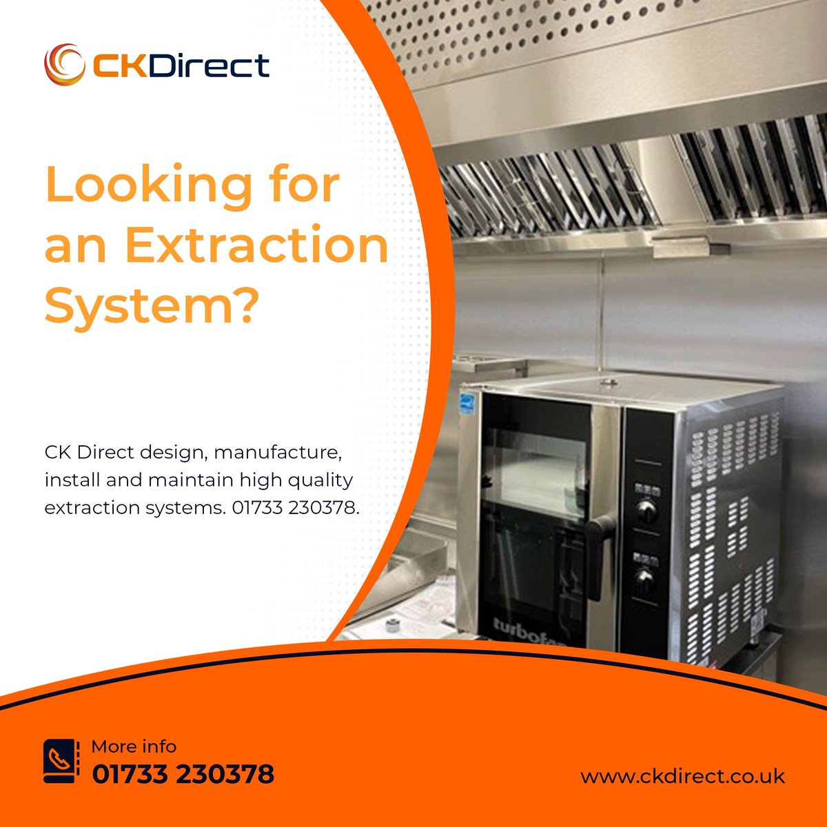 Looking for an Extraction System?
CK Direct design, manufacture, install and maintain high quality extraction systems. 01733 230378. ckdirect.co.uk/ventilation-ex…