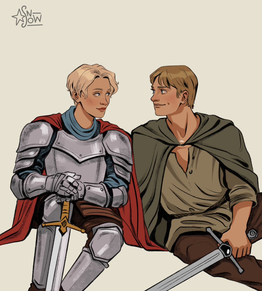 Brienne and Dunk - the knights who remembered their vows💫 #akotsk #asoiaffanart #duncanthetall #briennneoftarth