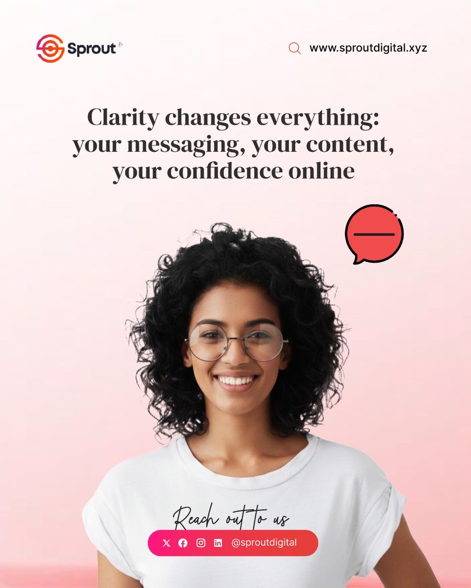 _sproutdigital's tweet image. When your brand is clear,
everything else falls into place.

Your message.
Your content.
Your presence online.

Let’s build that clarity.
— Sprout Digital

##BrandClarity #DigitalBranding #ContentStrategy #BrandMessaging #CreativeAgency #BusinessGrowth #OnlinePresence