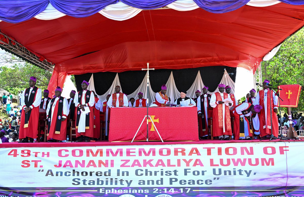 President <a href="/KagutaMuseveni/">Yoweri K Museveni</a> and the First Lady Hon. <a href="/JanetMuseveni/">Janet K Museveni</a>, are attending the ongoing 49th commemoration of St. Janani Luwum Day at Mucwini, Kitgum District.

The President and the First Lady have laid wreaths at the final resting place of St. Janani Luwum in honour of his
