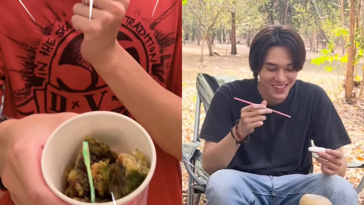 แล้วทุกครั้งที่แพลนกล้องไปจะต้องเป็นนานิกำลังกินอะไรง้อบๆแง้บๆตลอด คือสกายกินเยอะกว่าแต่กินเป็นมื้อนะ นานิกินน้อยแต่ระหว่างมื้อเนี่ยเยอะมาก สาหร่ายทอดเอย กุยช่ายเอย ขนมเบื้องเอย ไข่มุกซองเอย ทีกินข้าวนี่ข้าวกินเหมือนแมวดม กินกับสกายก็ช้า กินกับพี่เตนิวก็ไม่ทัน 555555555