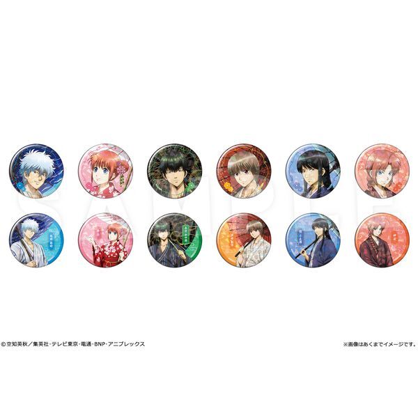 好評予約受付中！／ 銀魂 トレーディングホログラム缶バッジ Ver. 雪月