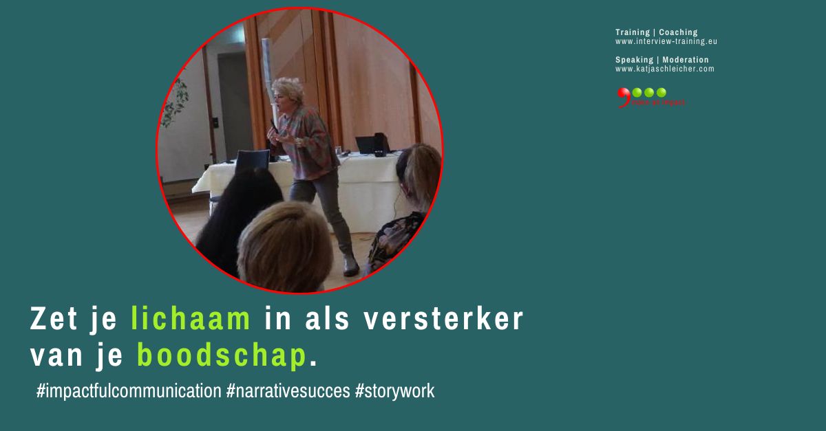 Zet je lichaam in als versterker van je boodschap.
#impactfulcommunication #narrativesucces #storywork