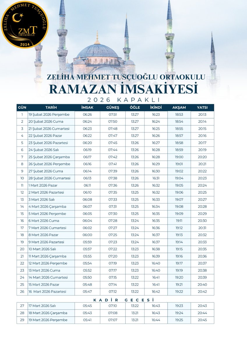 2026 Yılı Ramazan İmsakiyemiz💫

<a href="/tekirdaggovtr/">TC Tekirdağ Valiliği</a> 
<a href="/tekirdagmem/">Tekirdağ İl Millî Eğitim Müdürlüğü</a>
<a href="/drazizyeniyol/">Dr. Abdülaziz YENİYOL</a>
<a href="/KapakliKaymakam/">Kapaklı Kaymakamlığı</a>
@kapakli_mem
<a href="/HalilVardi59/">HALİL VARDI 🇹🇷🇹🇷🇹🇷</a>