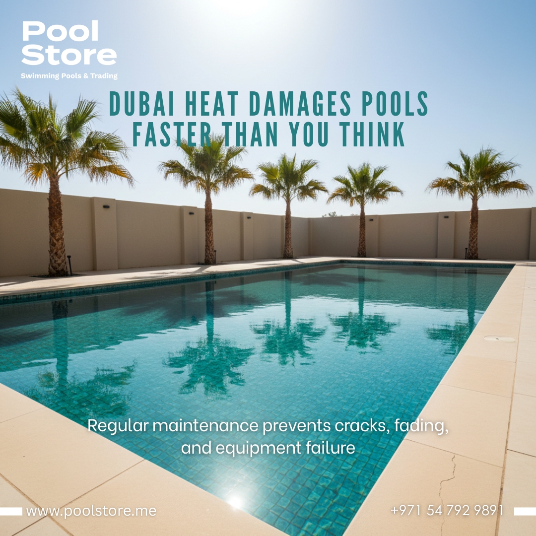 poolstore_uae's tweet image. Dubai heat can damage your pool faster than you think. Regular maintenance prevents cracks, fading, and equipment failure. Protect your pool today.

#DubaiPools #PoolMaintenance #DubaiServices #PoolCare #HomeImprovement