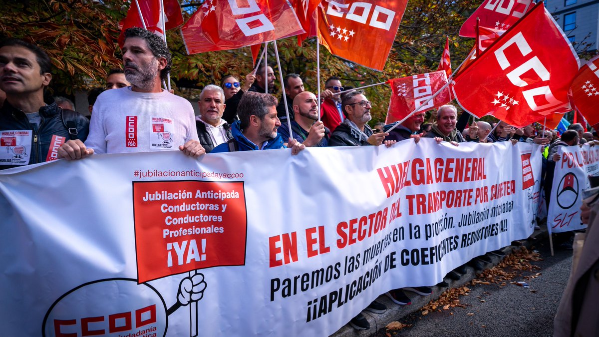 📢 Volvemos a movilizarnos por la jubilación anticipada de las personas conductoras profesionales mediante coeficientes reductores.

📅 El 10 de marzo nos concentraremos en Madrid para exigir la resolución favorable de las solicitudes presentadas.

➡️ fsc.ccoo.es/noticia:749970
