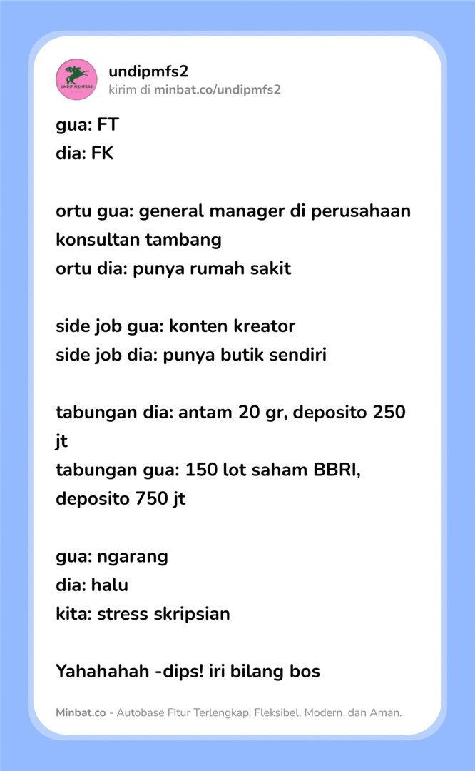 -dips! Memang jodoh itu cerminan diri