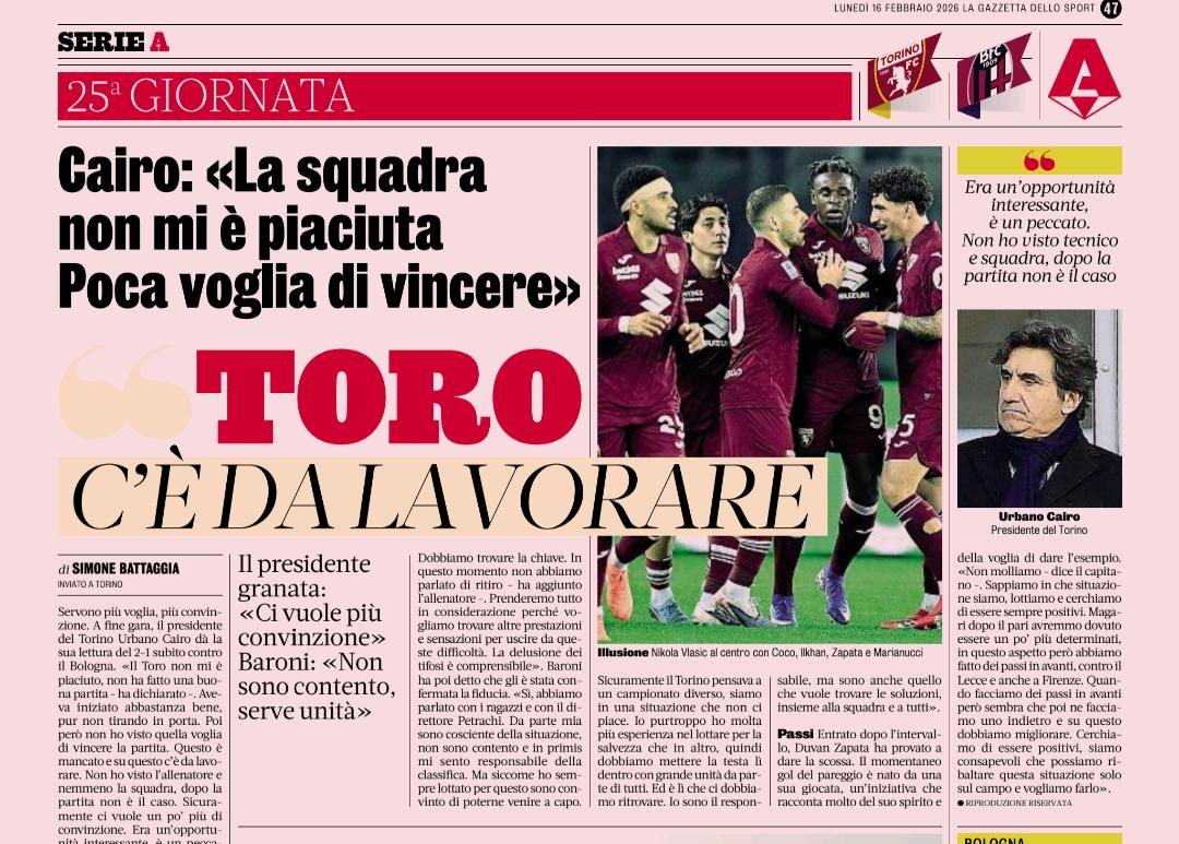 Non è stato facile ma alla fine lo abbiamo convinto a parlare. Sempre molto interessanti le sue parole, si vede che è molto competente e che ci tiene molto al Torino. Guardate com'è arrabbiato nella foto, i ragazzi in settimana potranno sicuramente beneficiare della sua carica!