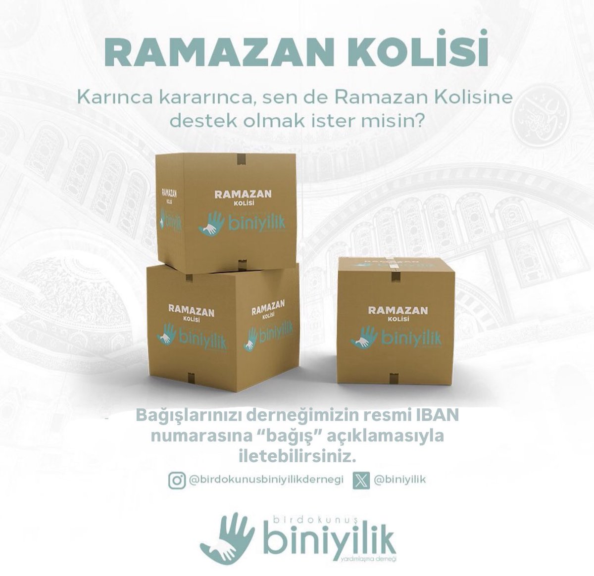 Hayır zincirine ortak olalım mı ? 
Maddi manevi ve RT ile herkesin RT yapmasını rica ediyorum.🌷

Ramazan yaklaşıyor… Bu mübarek ayda, Türkiye’deki ihtiyaç sahibi yetim ve öksüz aileler başta olmak üzere, sizlerin destekleriyle kumanya yardımı yapmak istiyoruz . Ayrıca+