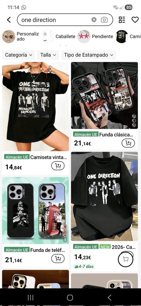 que han puesto cosas de one direction en el shein, amo