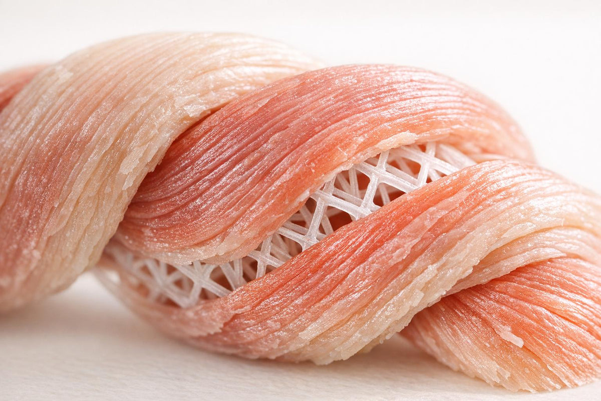 ShopCultivated's tweet photo. 🥩 The texture revolution is here! From Good Meat's knife-ready chicken to Wildtype's sushi-grade salmon - scaffolding tech is making #CultivatedMeat indistinguishable from conventional cuts. Real meat, grown differently. https://t.co/AiZQSclEP9 https://t.co/qjnGMGeFM5