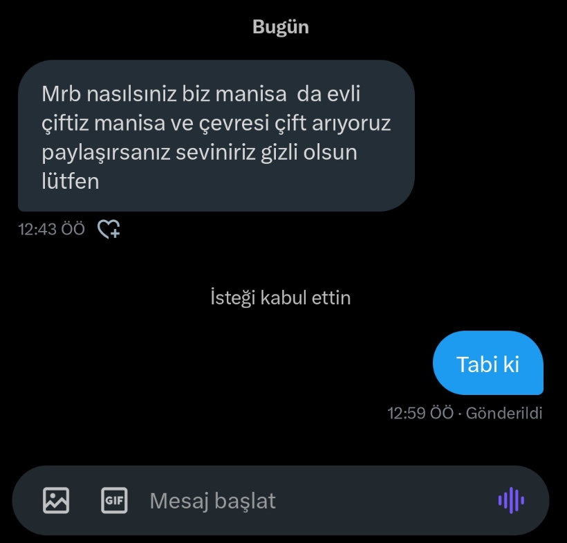 Evli çiftimiz den bi paylaşım geldi