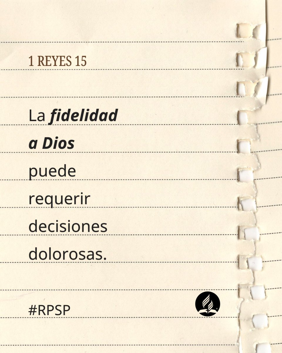 AdventistasDIA's tweet image. A veces hacer lo correcto duele. Asa eligió la fidelidad a Dios por encima de los lazos familiares. El mismo Dios que lo fortaleció, puede fortalecerte hoy. #RPSP