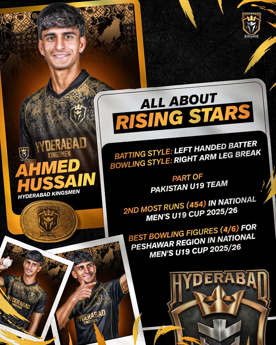 It’s time to get to know our rising stars better ⭐️

The Pakistan U19 rising talent, Ahmed Hussain, is the next-gen all-round star who knows how to deliver when it matters the most! 🤩