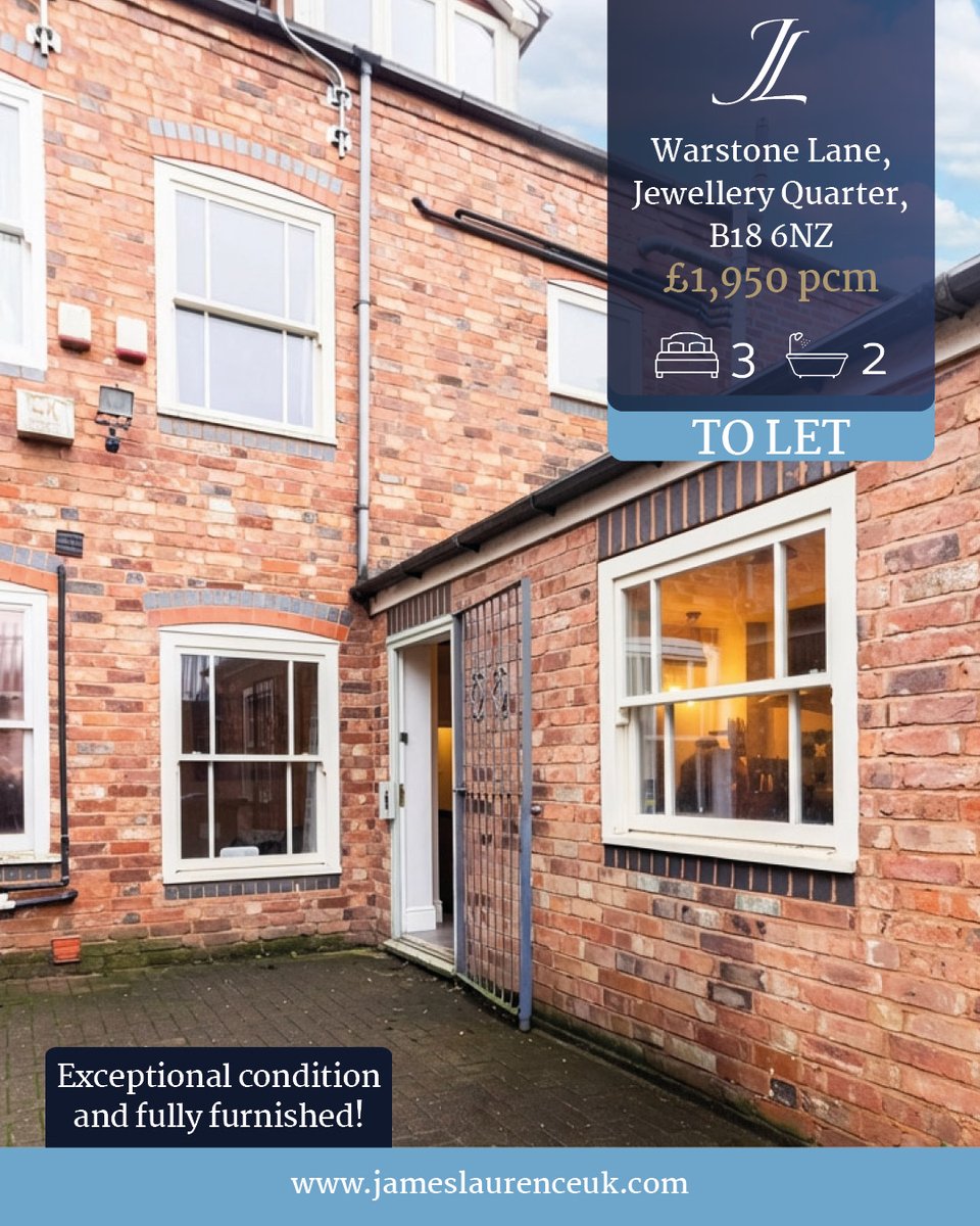 Move in this March🌷 Secure your next home ahead of the spring rush 

💻To find out more information:
jameslaurenceuk.com/property/warst… 

Interested in a viewing? Call 0121 604 4060 (Option 2) 

#torent #forlet #rental #rentalproperty #townhouse #home #birmingham #property