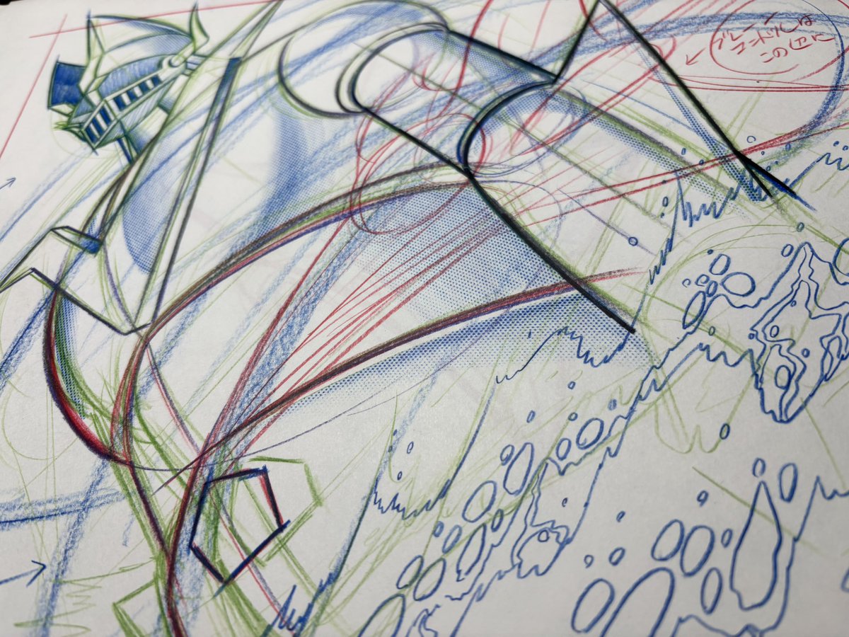 マジンガーZとグレートマジンガー
の、発進間際シーン。
これは…何方かのHP用に描いたモノのような気がする…。