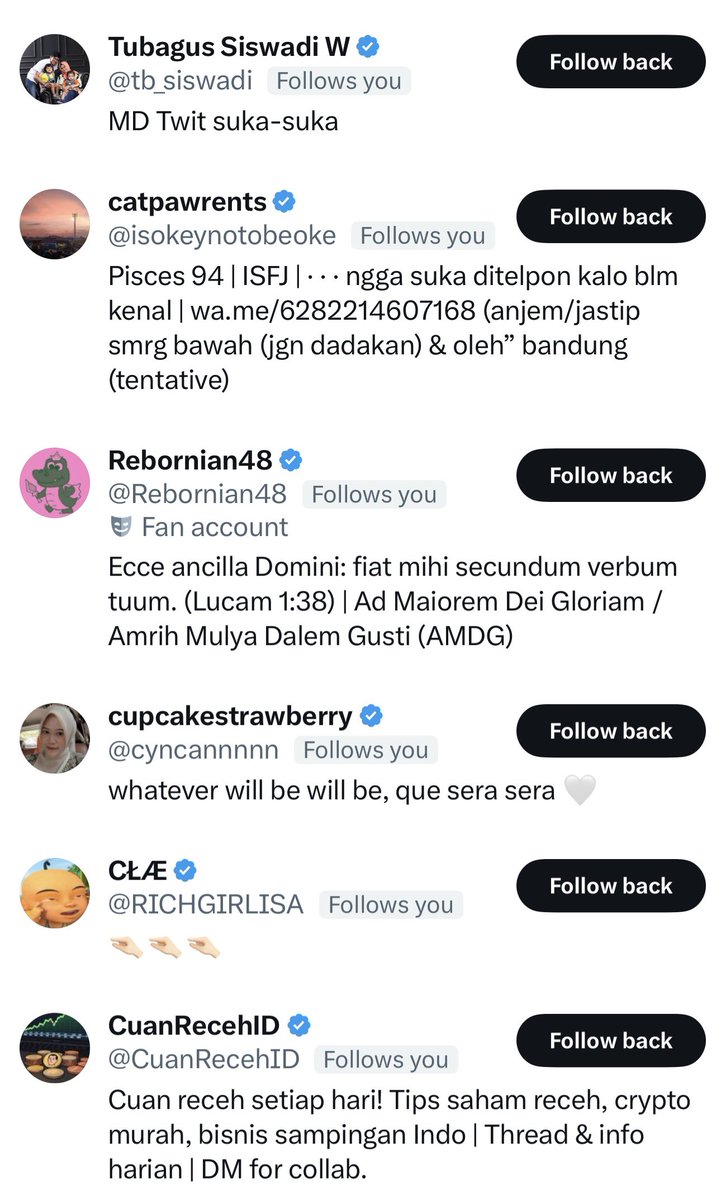 afrkml's tweet image. Guys, bikin bio yang bagus!

Isi bio yg jelas ngasih tau km siapa, background apa, sharing ttg apa, atau benefit yg didapat followers apa, naikin peluang org buat follow kamu.

Berhubung gbs follow berbanyak dlm waktu singkat, org akan selektif dlm follow/folbek.

Meskipun pada…