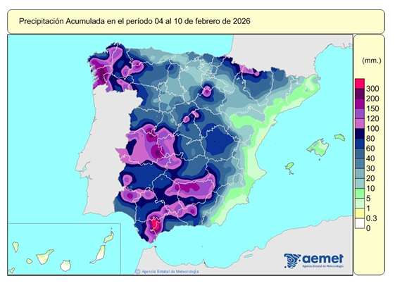 dsn's tweet photo. 16 febrero 2026 #NacionalDSN🇪🇸 #Precipitaciones Acumuladas @AEMET_Esp #AmenazasyRiesgosSN #CambioClimático y degradación del medio natural @mitecogob #AEMETBlog #Meteorología https://t.co/wYu5uOka5A https://t.co/t36XqUVGSl