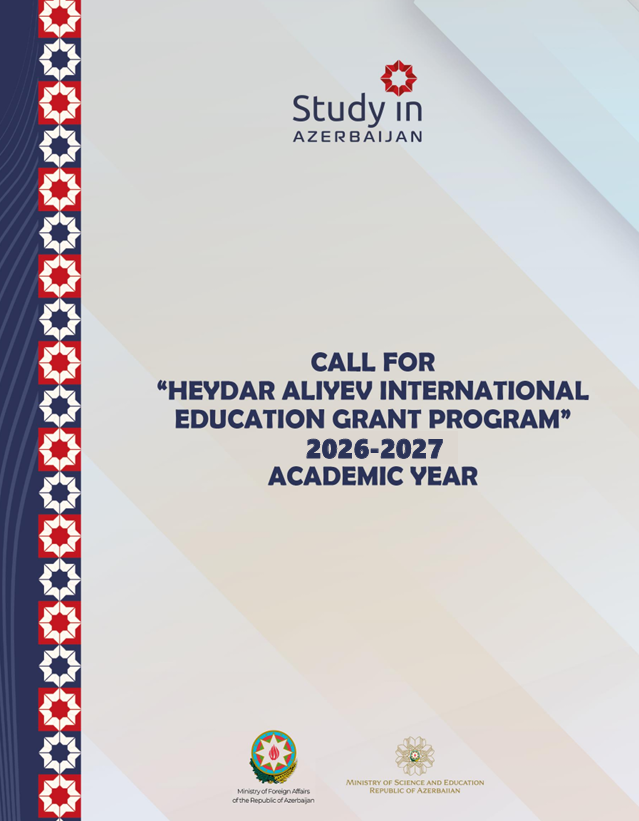 🎓 Study in Azerbaijan – Scholarship Opportunity

The Ministry of Foreign Affairs  <a href="/AzerbaijanMFA/">MFA Azerbaijan 🇦🇿</a>  and the Ministry of Science and Education of the Republic of Azerbaijan <a href="/tehsilgovaz/">Azərbaycan Respublikası Elm və Təhsil Nazirliyi</a>  are pleased to announce the “Heydar Aliyev – International Education Grant Program” for the