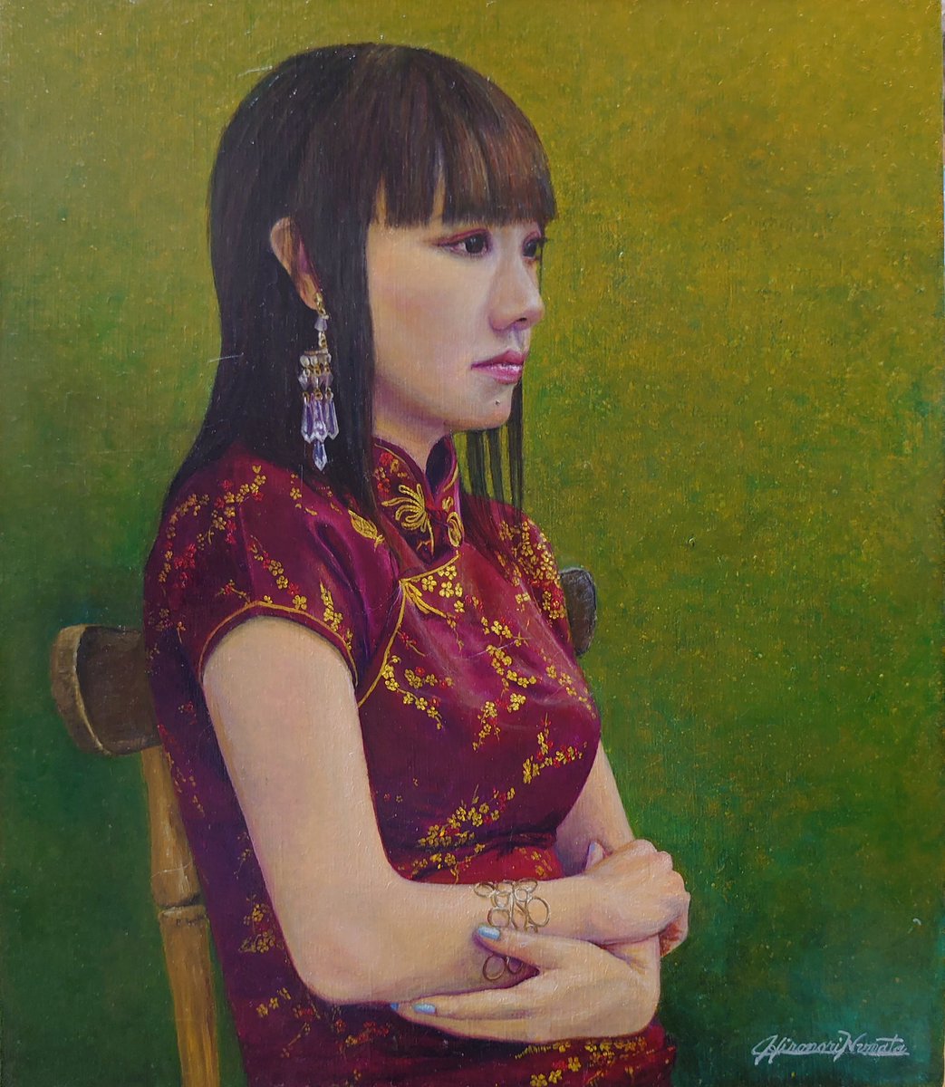 F10号 2026年 2月作成 過去作の背景を加筆修正しました #絵画 #油彩