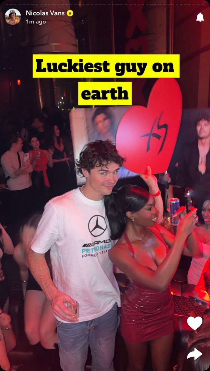 Nic’s “the luckiest guy on earth” in new Snapchat with Olandria.