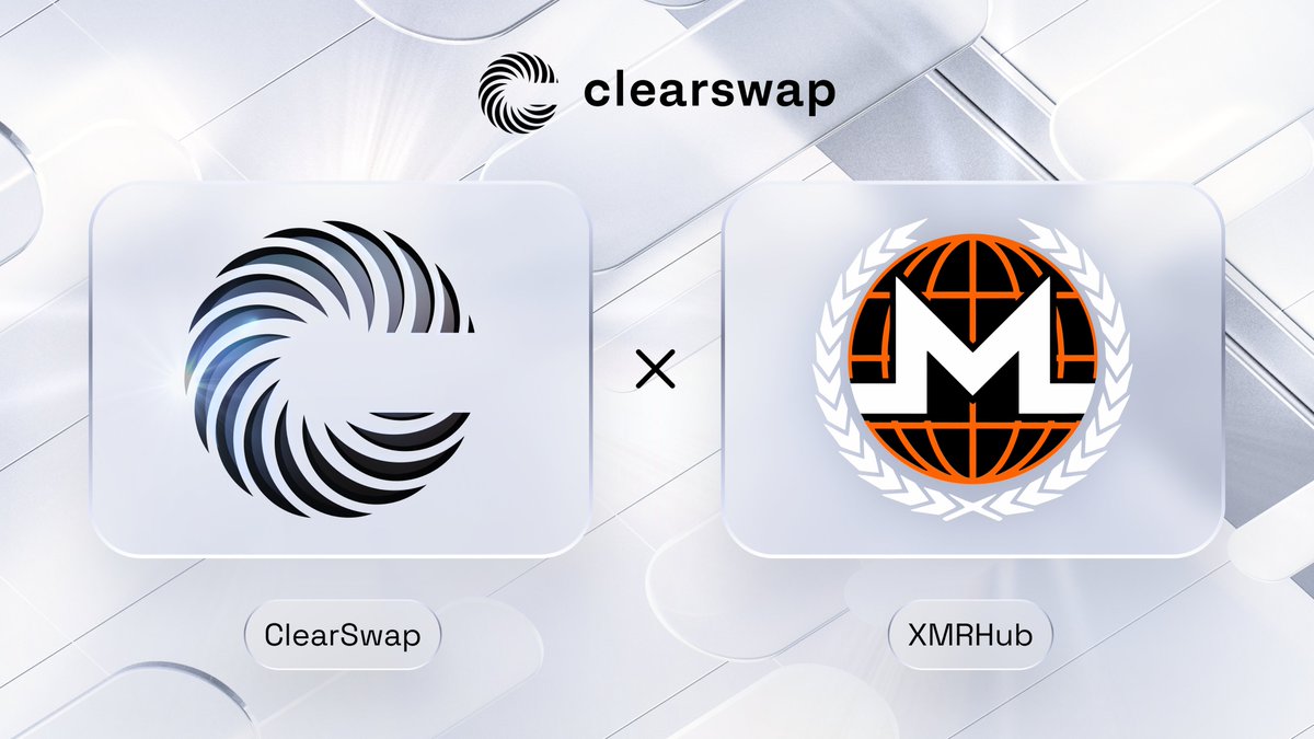 Today we’re happy to announce our strategic collaboration with <a href="/XMRHub/">XMR Hub</a>!

XMRHub.org is one of the most rapidly growing and user-friendly navigators within the Monero ecosystem 🤝

You can now find ClearSwap listed in the "Buy" and "Directory" sections for both