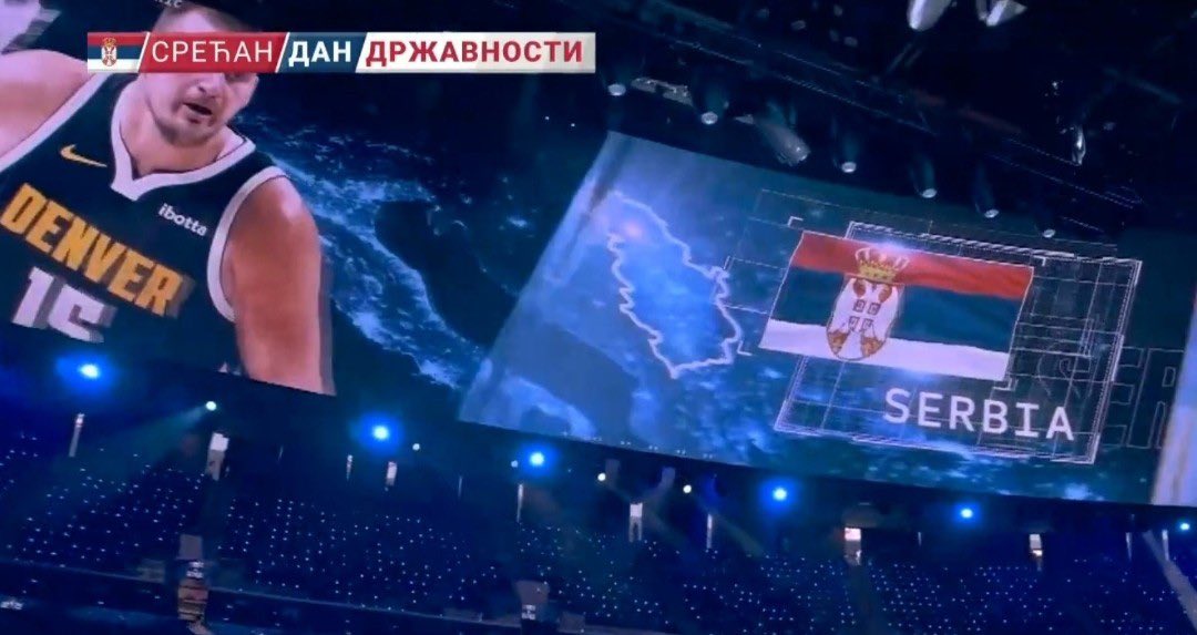 La NBA eligió este mapa geográfico de Serbia para presentar a Jokic incluyendo la región de Kosovo