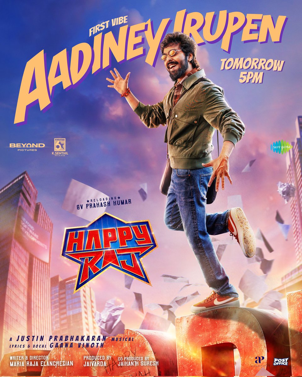 Overwhelmed by the tremendous response for the promo ❤️

#Aadineyirupen all yours from tomorrow 5 pm 🕺🌟

 <a href="/jaivarda04/">Jaivarda23</a> <a href="/SureshJaikanth/">Jaikanth Suresh</a>
 <a href="/gvprakash/">G.V.Prakash Kumar</a> <a href="/actorabbas/">iamactorabbas</a> <a href="/srigouripriya/">Sri Gouri Priya</a>
<a href="/maria_raja_elan/">Maria Elanchezian</a> <a href="/justin_tunes/">Justin Prabhakaran</a> #GeorgeMaryan <a href="/kailasam_geetha/">Geetha Kailasam</a> <a href="/madhandop/">Madhan Christopher</a> @editorselva
@kumar_gangappan