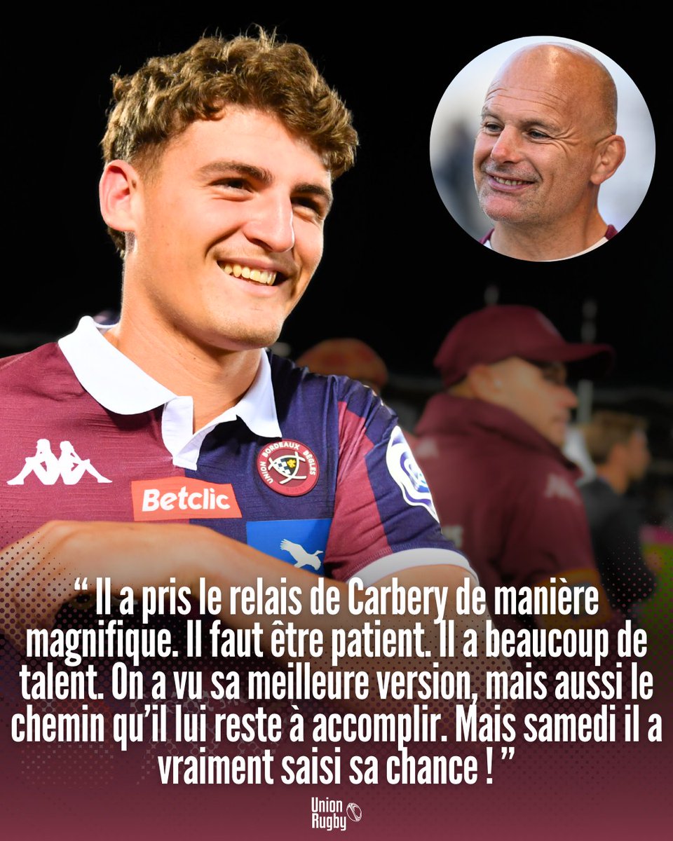 ubb_union_rugby's tweet photo. 👤 Votre avis sur la prestation du talentueux Joseph Laharrague face à Castres ?
@YannBru s'est exprimé sur la belle partie du joueur de l'@UBBrugby
🗞️ Propos rapportés par Sud Ouest
#iloveubb #ubbco