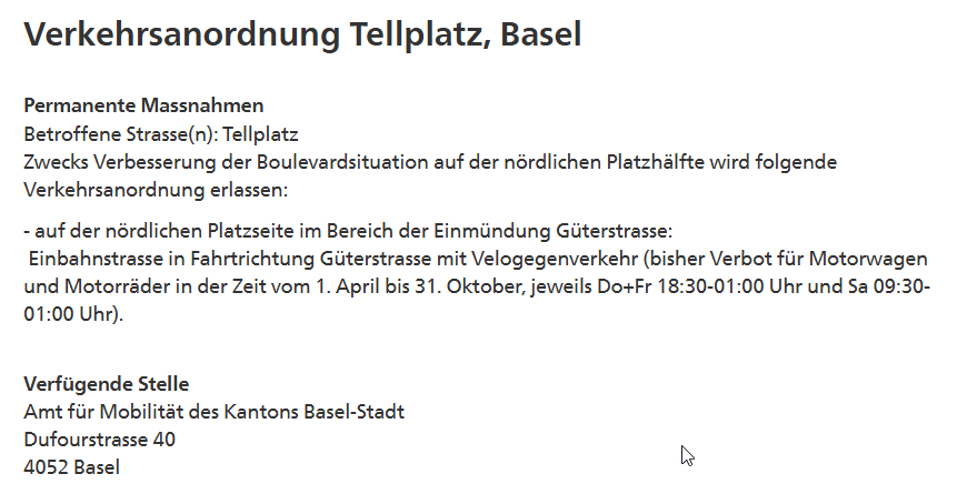 seiler_daniel's tweet photo. Gibt es eine Einbahnstrasse für die Autos, aber die Velos dürfen weiterhin in beide Richtungen zikulieren, dann nennt man das in Basel eine Verbesserung der Boulevardsituation. Der Duden meint mit Boulevard übrigens "eine von Bäumen gesäumte, breite Ringstrasse, Prachtstrasse"🤔 https://t.co/khdQyVWZsz