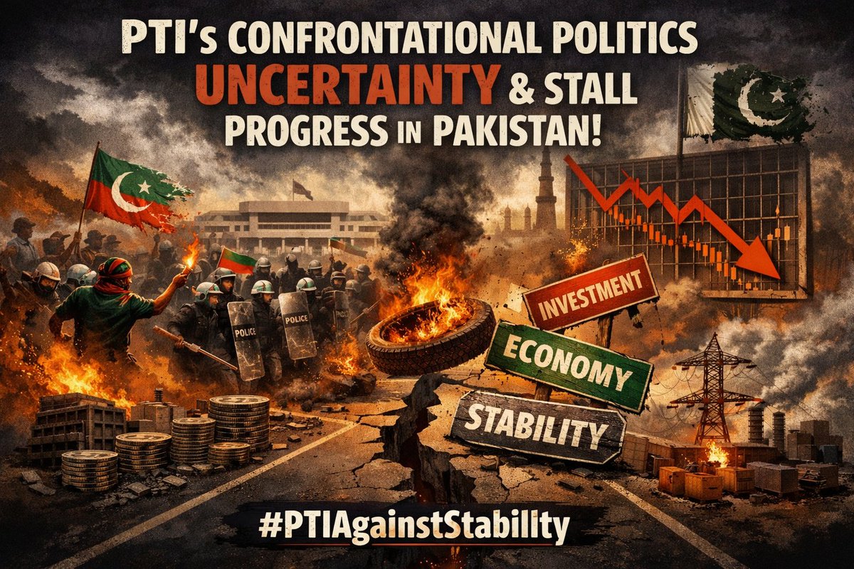 PTI’s politics harms stability and blocks progress for ordinary citizens.
#PTIAgainstStability