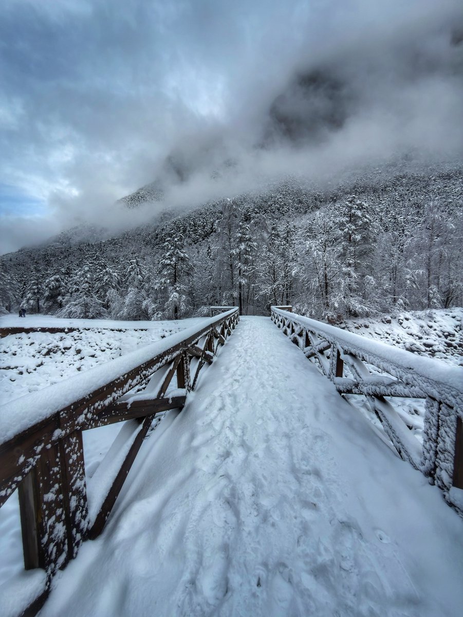 Huesca_LaMagia's tweet photo. Ordesa en invierno, un parque nacional de otro mundo ❄️🏔️

Cruzar este puente nevado en el Parque Nacional de Ordesa y Monte Perdido es adentrarse en uno de los paisajes más salvajes y hermosos del Pirineo Aragonés 🤍

📸 Fotos gracias a https://t.co/OTzbb7A1QG https://t.co/7kk75HNZLn