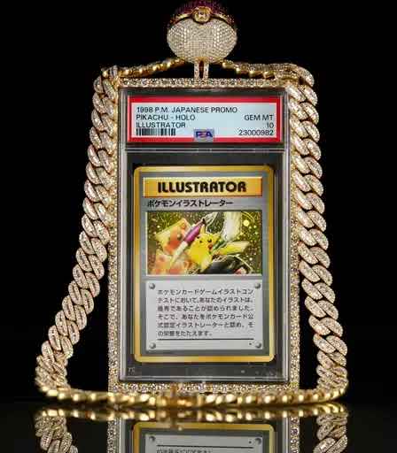 The ultra-rare 1998 Japanese promo Pikachu Illustrator, the only PSA GEM MT 10 graded copy out of 39 known, sold at Goldin Auctions after 97 bids over 42 days, hitting a $13.3 million hammer price plus premium. 

Paul bought it in 2021 for $5.275 million and celebrated the