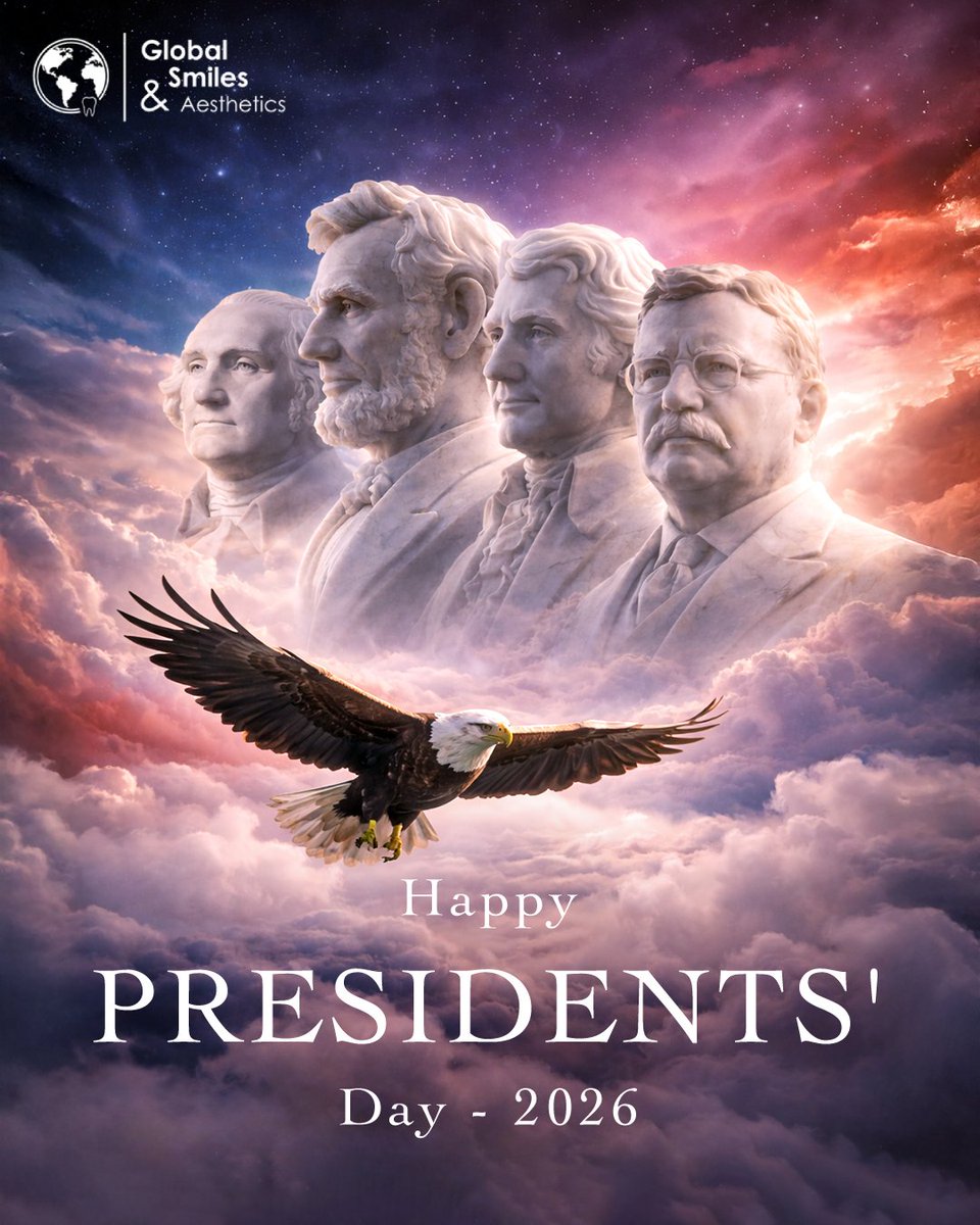 🗽🎩 Happy Presidents’ Day! 🇺🇸✨

We honor the #leaders whose #vision and #courage shaped our #nation 🏛️.

Let’s lead with #confidence 💪, #kindness 🌿, and a #HealthySmile 😁💫.

Strong Leadership. Bright Smiles. United Spirit. 🇺🇸

#PresidentsDay #SmileStrong