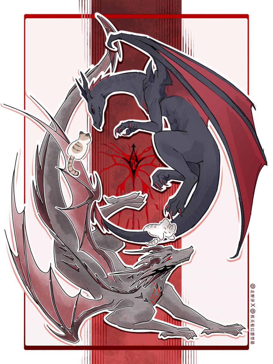 Happy Chinese New Year~
值此佳节携@机关枪幻想型菇 老师  （老师没有x，在小红书）
献上《龙狸呈祥图》（又名：二龙戏猪咪）！
祝大家新春愉快！龙龙狸狸！

#秦彻 #Sylus