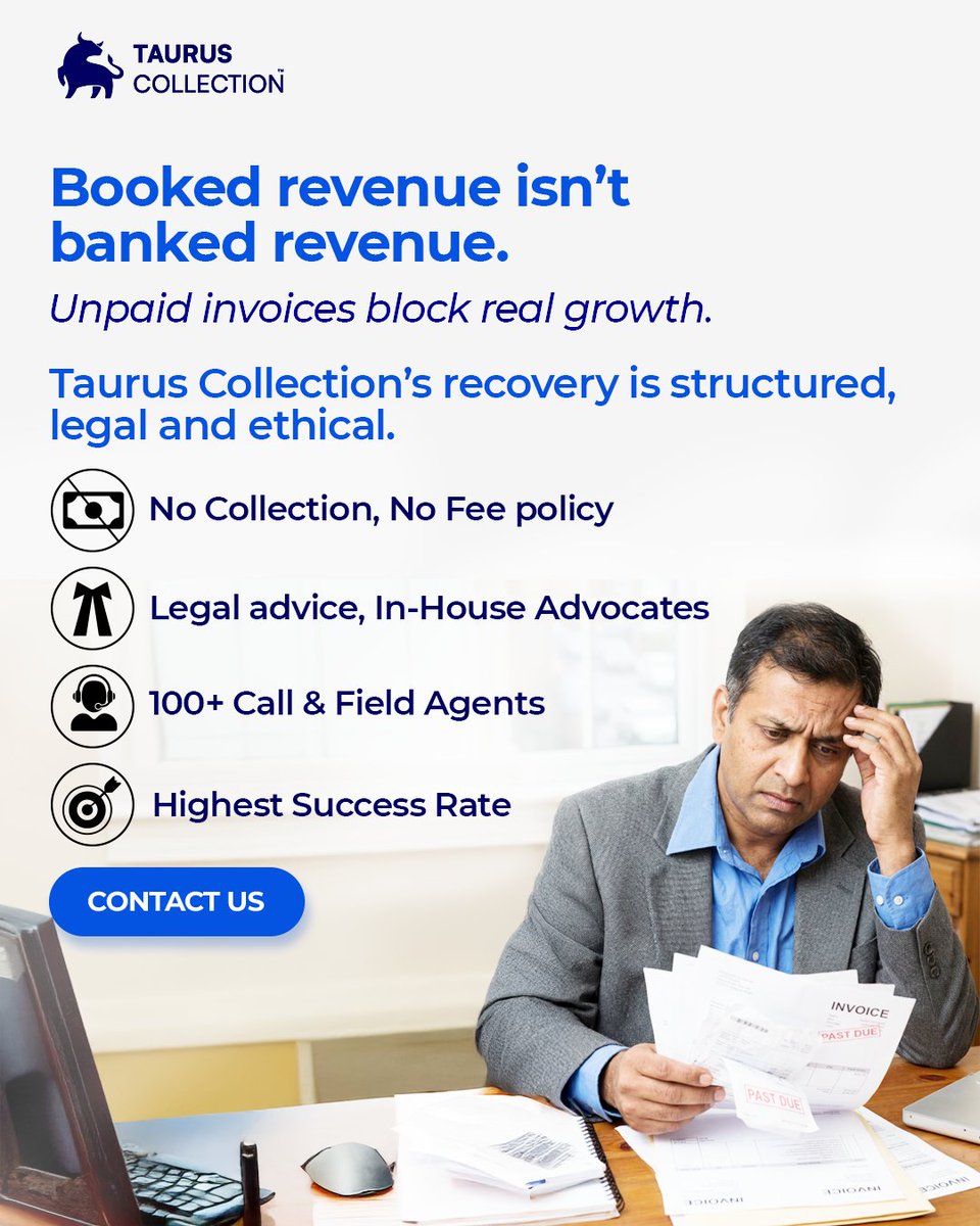 TaurusCPL's tweet photo. Delayed payments don’t just sit in reports — they quietly affect momentum, vendor cycles and expansion plans. Strong businesses treat recovery as a system, not a struggle.
A professional recovery partner ensures your collections happen without friction or reputation risk. https://t.co/93Vh8Zx5du